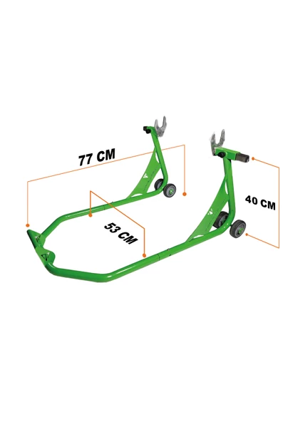 Torque-MX Motosiklet Arka Kaldırma Standı RS1 Yeşil - 5