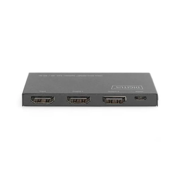 Digitus Ds-45322 Ultra İnce 2 Port Hdmi Çoklayıcı 4K/60Hz Hdr Hdcp 2.2, 18 Gbps Elektrik Beslemesi Micro Usb Ultra Slim Hdmi Splitter 1X2 4K/60Hz Hdr Hdcp 2.2 18 Gbps Micro Usb Powered