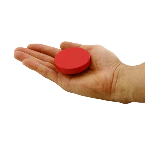 Plastik Yuvarlak 5 ADET Düz Kırmızı Renk Oda Mobilya Mutfak Dolabı Kapak Kulpu Çekmece Kulbu - Resim 4