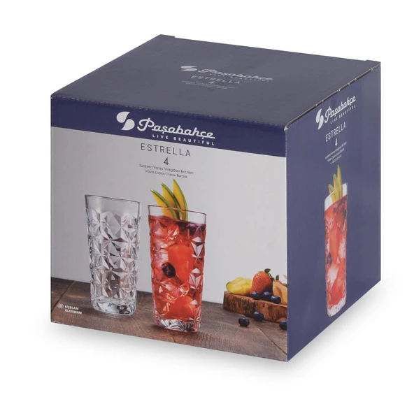 Paşabahçe Estrella Meşrubat Bardak 4lü 520605 - 6