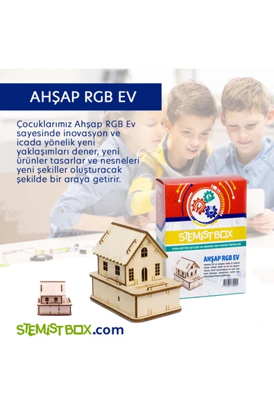 Stemist Box Ahşap RGB Ev - 6