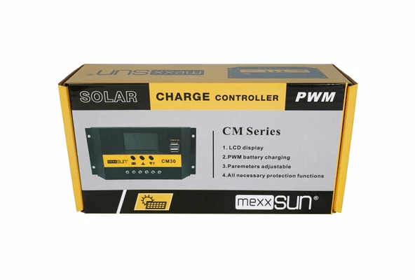 Mexxsun 30 A Amper 12 24 V Volt Şarj Kontrol Cihazı Regülatör - 6
