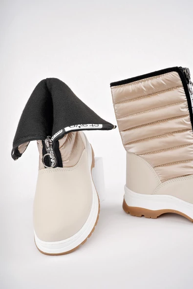 Muggo SUGAR Garantili Çocuk Unisex Rahat Kalıp Önü Fermuarlı İçi Kürklü Yağmur ve Kar Botu - 3