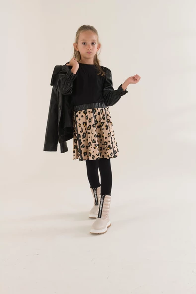 Muggo SUGAR Garantili Çocuk Unisex Rahat Kalıp Önü Fermuarlı İçi Kürklü Yağmur ve Kar Botu - 6