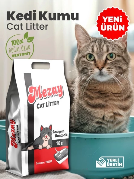 mezay Bentonit Kedi Kumu 10 LT