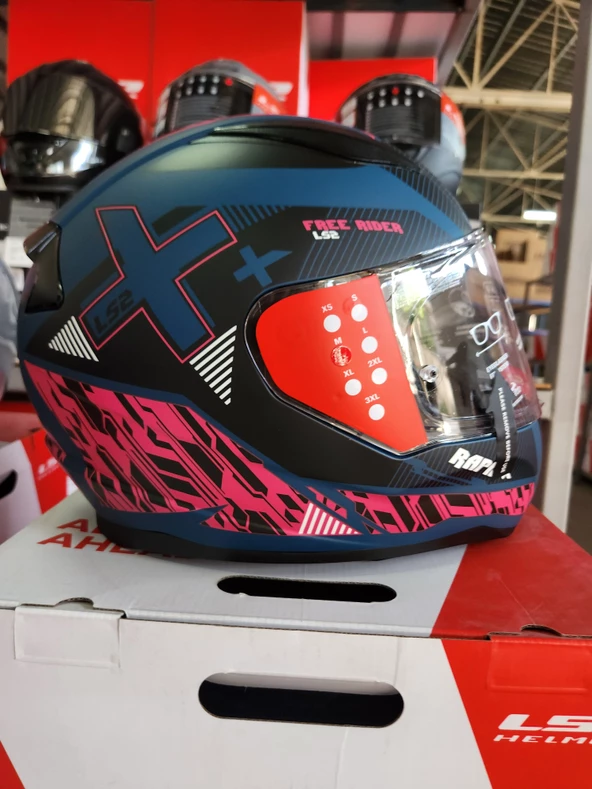 LS2 RAPID 2 XTREET MAT MAVİ-MOR KASK XL - 2