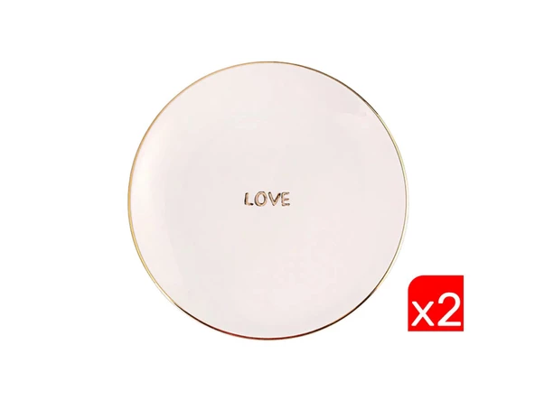 Porland Date Love Düz Tabak 17cm 2 li 04ALM005811