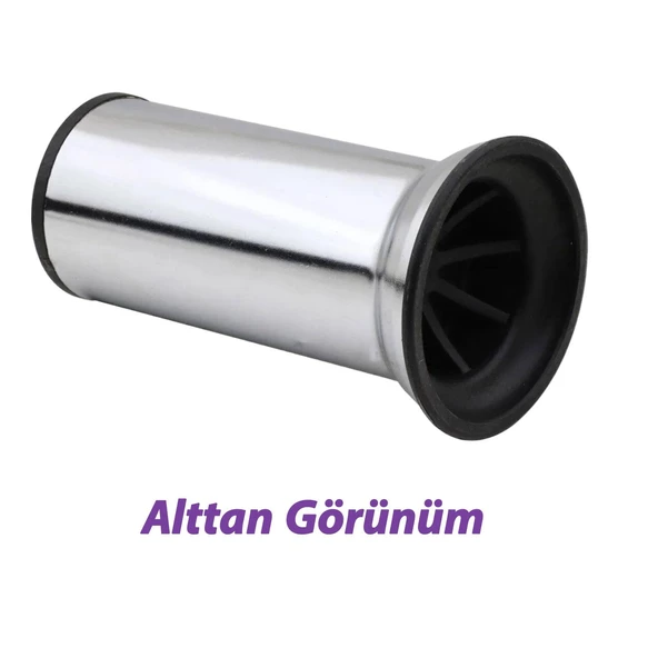 4 Adet Metal Destek Ayağı 15 Cm Krom Mobilya Kanepe Baza Koltuk Ünite Ayakları Metrik 8 Civatalı İnce Diş - 3