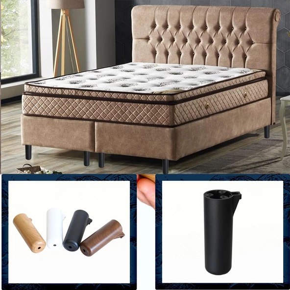 Kapsül Bohem Siyah 18 cm Mobilya Kanepe Koltuk Baza Yükseltici Yükseltme Ayağı Ayakları 4 Adet - Resim 6