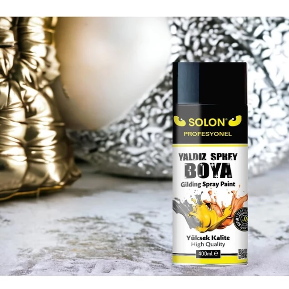 5 Adet Gümüş (Gri) Isıya Dayanıklı Yaldız Sprey Boya 400 Ml. - 4