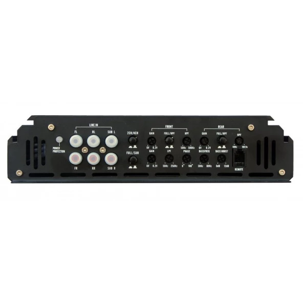 Force 5 | QLine 5 Kanal Hibrit Amplifikatör 4x100W+450W RMS (Bass Kontrol) - 2