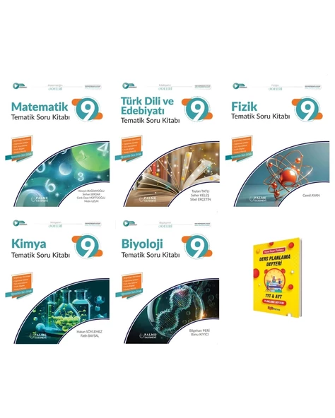 9. Sınıf 2025 Matematik Edebiyat Fizik Kimya ve Biyoloji Tematik Soru Kitabı Sayısal 5li Set