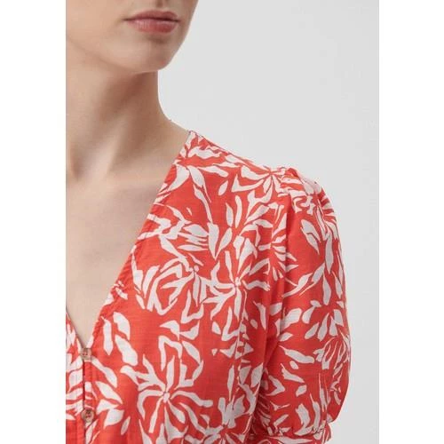 V YAKA MİDİ ELBİSE - 4