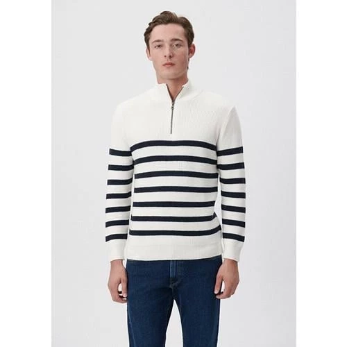 ÇİZGİLİ FERMUARLI KAZAK - 3