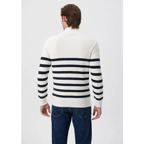 ÇİZGİLİ FERMUARLI KAZAK - 4