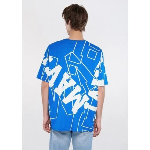 MAVİ BASKILI TİŞÖRT - 4