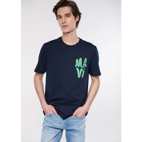 MAVİ BASKILI TİŞÖRT - Resim 6