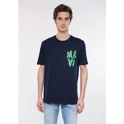 MAVİ BASKILI TİŞÖRT - Resim 2