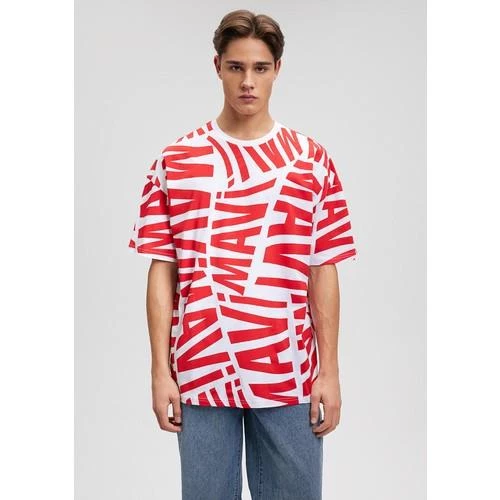 MAVİ BASKILI TİŞÖRT - 8