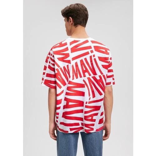 MAVİ BASKILI TİŞÖRT - 9