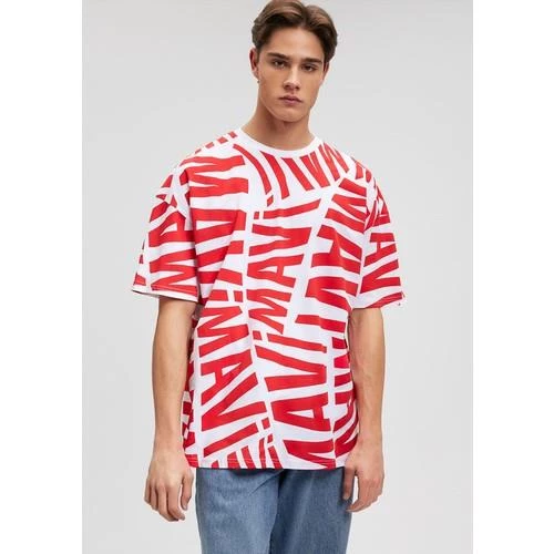 MAVİ BASKILI TİŞÖRT - 7