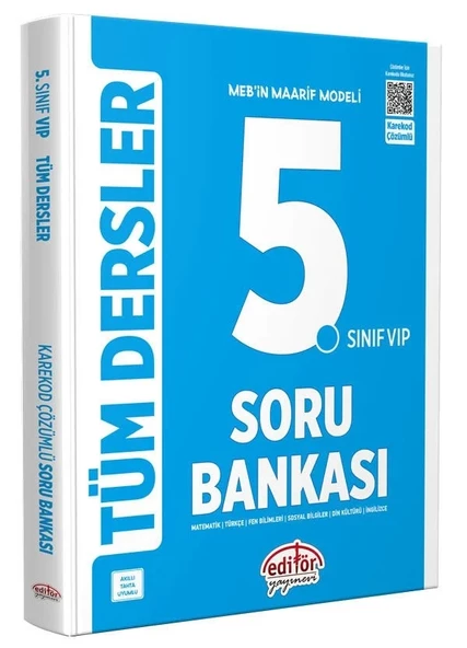 Editör Yayınları 5. Sınıf Maarif Modeli Tüm Dersler Soru Bankası