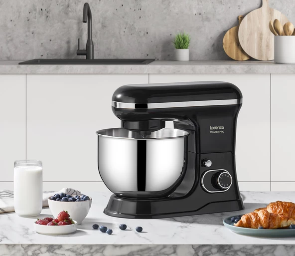 Lorenzo Master Pro Stand Mixer Hamur Yoğurma Makinesi 1500 W Siyah