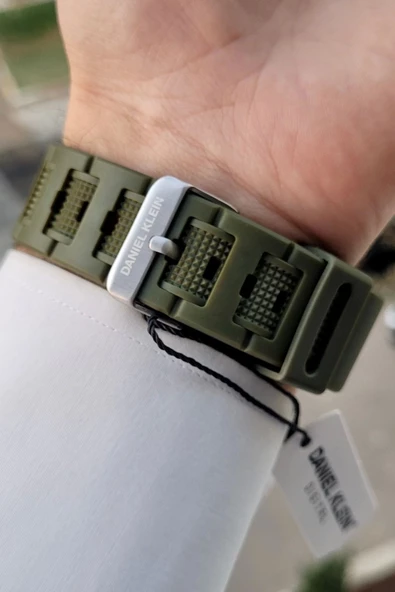 Daniel Klein DKISTE1345 Haki Renk Analog Dijital Hediye Paketli Erkek Kol Saati - Resim 5