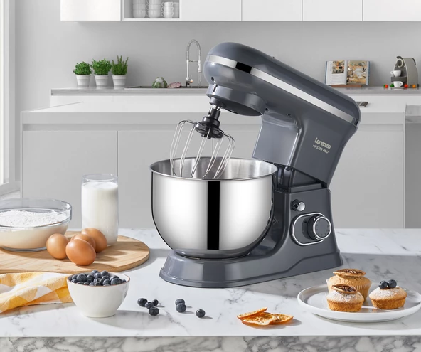 Lorenzo Master Pro Stand Mixer Hamur Yoğurma Makinesi 1500 W Gri