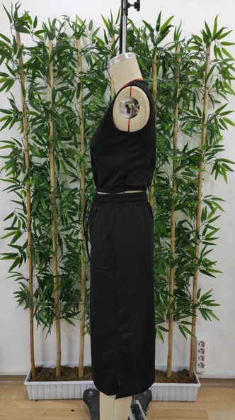 Kadın Iki Iplik Crop Etek Ikili Takım - Resim 5