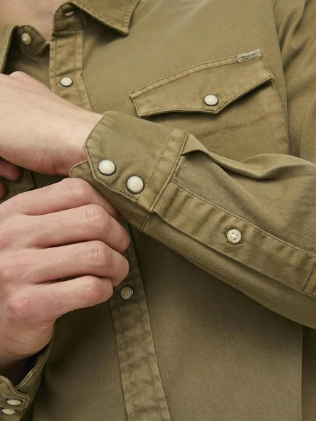 Jack Jones Sheridan Erkek Jean Gömlek 12138115 - 5