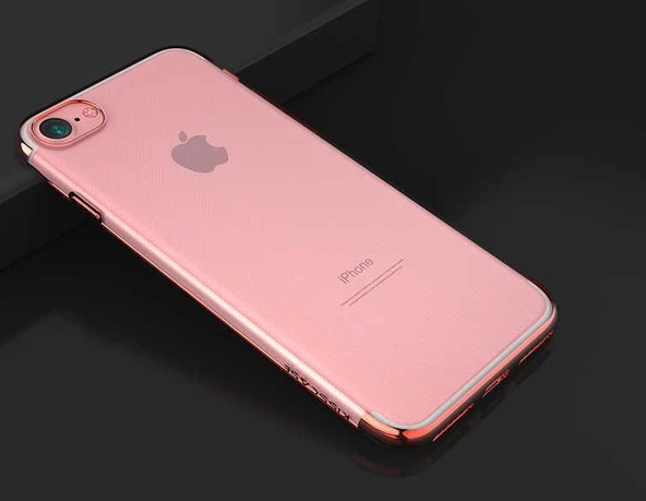 iPhone 8 Kılıf Dört Köşeli Lazer Silikon Kılıf