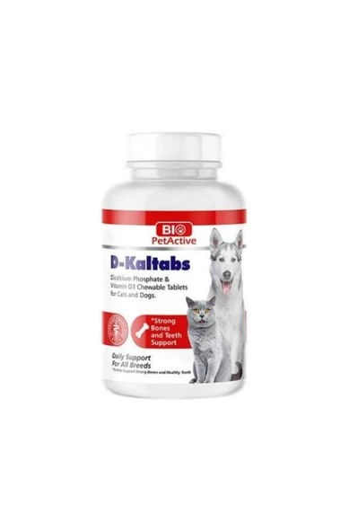 Bio Pet Active D-Kaltabs Kedi ve Köpek İçin Kalsiyum Tableti 30 Gr 60 Adet