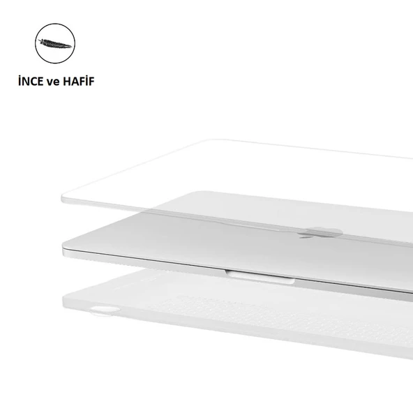 Macbook Air M2 M3 M4 13.6 A2681 A3113 A3240 Uyumlu Kılıf Kristal Şeffaf Kapak Kılıf Koruma - 3