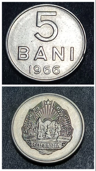 Escoines Koleksiyon 1966 romanya 5 bani CA eski yabancı madeni para - 3996366b04bf5875e1