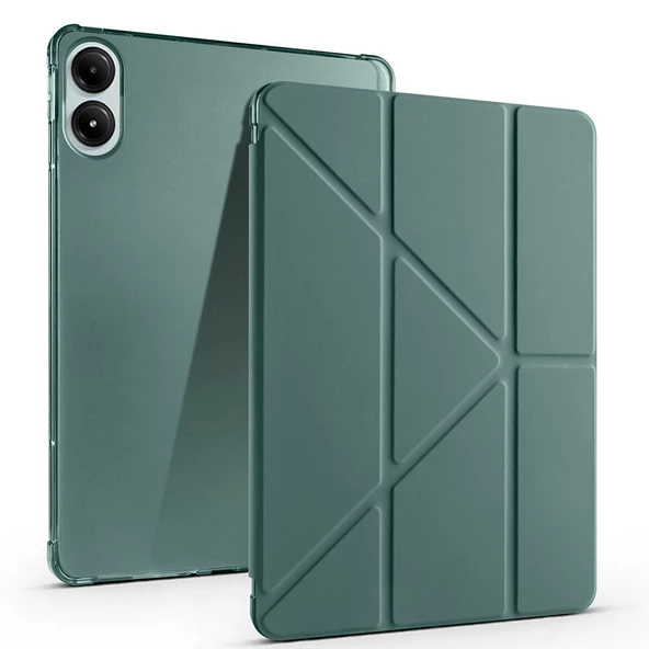 Xiaomi Poco Pad Kılıf Tri Folding Kalem Bölmeli Standlı Kılıf - Resim 2