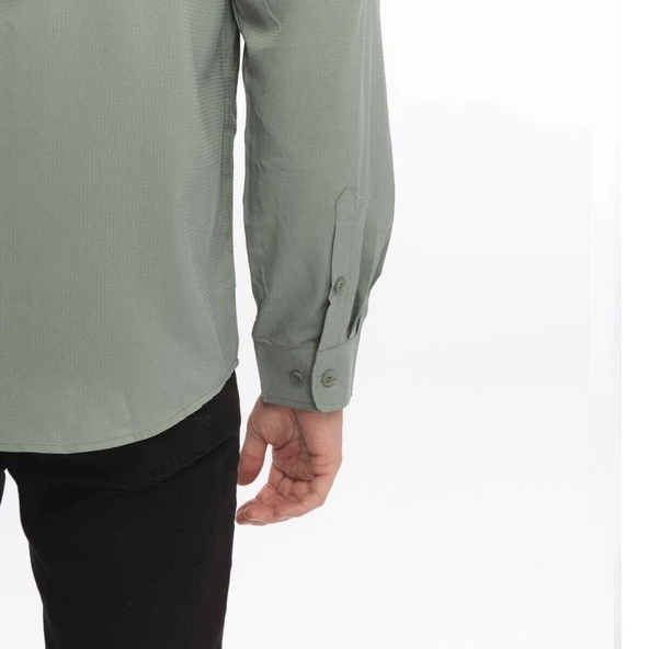 FreeCamp Novella Erkek Gömlek 105890 Yeşil - Resim 4