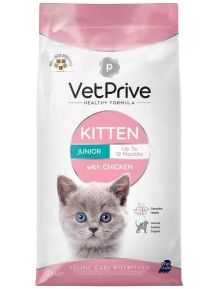 Vet Prive Tavuklu 1.5 kg Yavru Kedi Maması