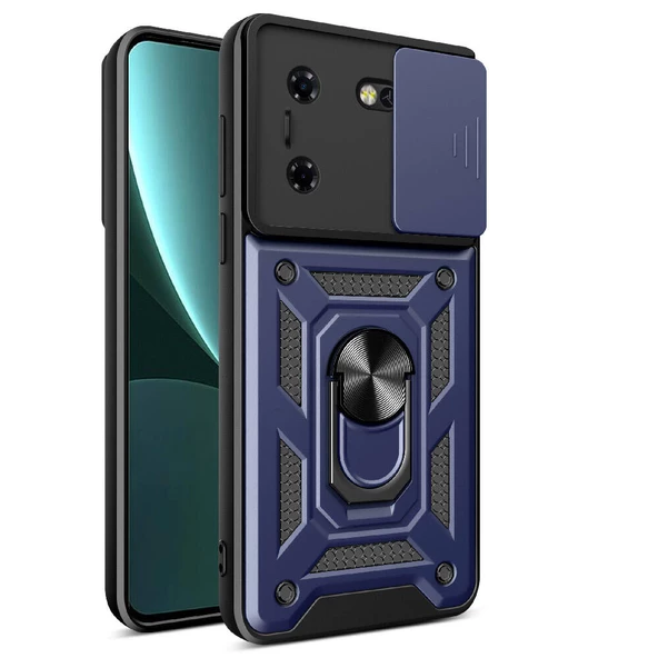 Tecno Pova 5 Kılıf Magnetik Standlı Kamera Korumalı Sürgülü Vega Kapak - 9