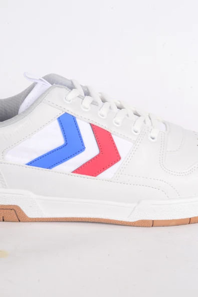 Hummel90643-9241 Bağcıklı Kırmızı Mavi Ok Detaylı Normal Taban Ortepedik Beyaz Erkek Günlük Spor Ayakkabı - Resim 2