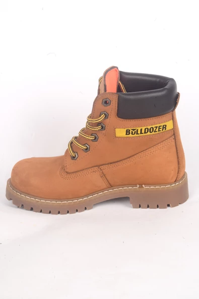 Bulldozer 240602 Ortepedik Taban Yandan Desenli Bağcıklı Tarçın Nubuk Unisex Kışlık Bot Ayakkabı - 3