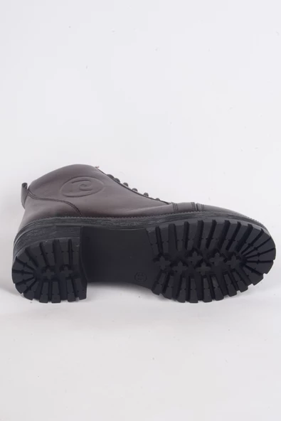 Pierre Cardin 54062 Hafif Topuklu Yandan Fermuarlı Ortapedik Tabanlı Kadın Kahverengi Kışlık Bot - 4