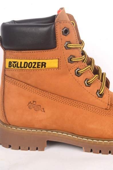 Bulldozer 240602 Ortepedik Taban Yandan Desenli Bağcıklı Tarçın Nubuk Unisex Kışlık Bot Ayakkabı - 2