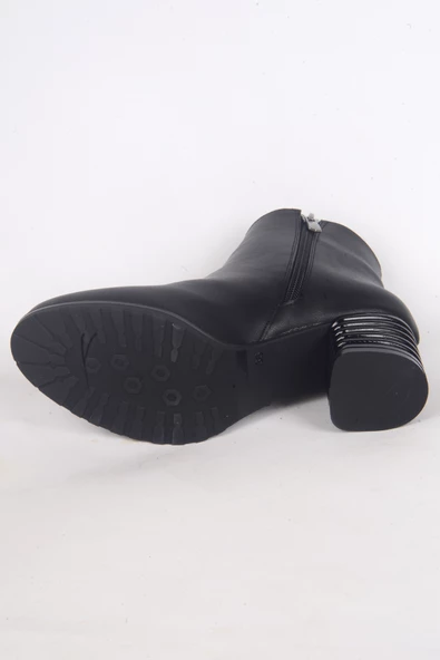 Pierre Cardin 52524 Yandan Fermuarlı Hafif Topuklu Siyah Kadın Kışlık Bot - 4