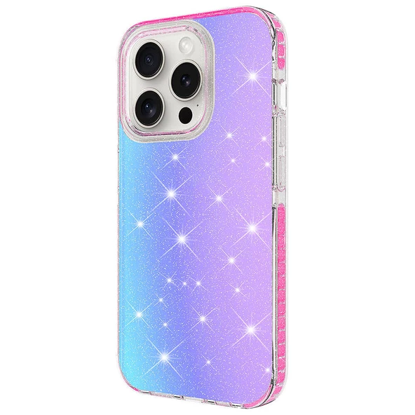 iPhone 15 Pro Kılıf Parlak Renk Geçişli Velle Kapak - 4