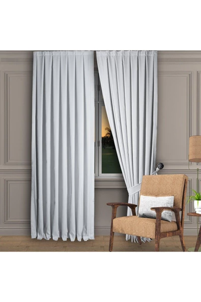 Beyaz Ada Fon Perde Sık Pile 1'E 3 PİLE ürün görseli