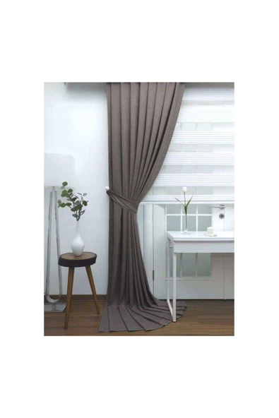 Gri Ada Fon Perde Normal Pile 1'E 2,5 PİLE - Resim 4