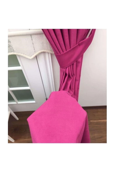 Fuşya Ada Fon Perde Sık Pile 1'E 3 PİLE - Resim 5