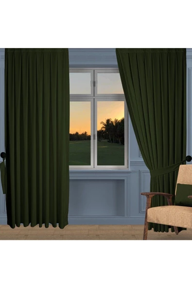 Çimen Yeşili Ada Fon Perde Sık Pile 1'E 3 PİLE ürün görseli