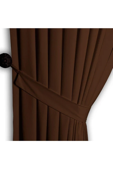 Açık Kahve Ada Fon Perde Sık Pile 1'E 3 PİLE - 3